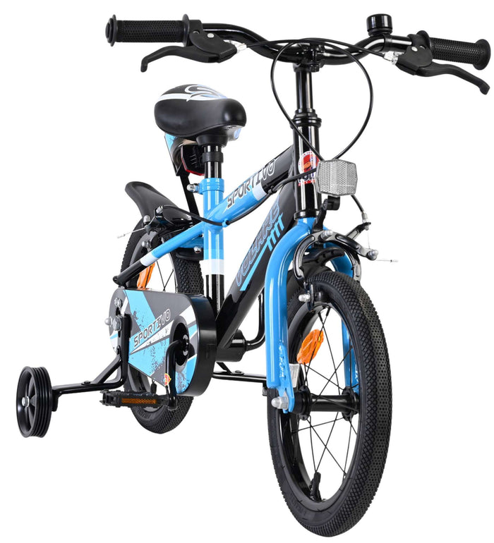 Volare Sportivo Barncykel 14 tum, dubbla handbromsar, Svart - För barn 5-5 år