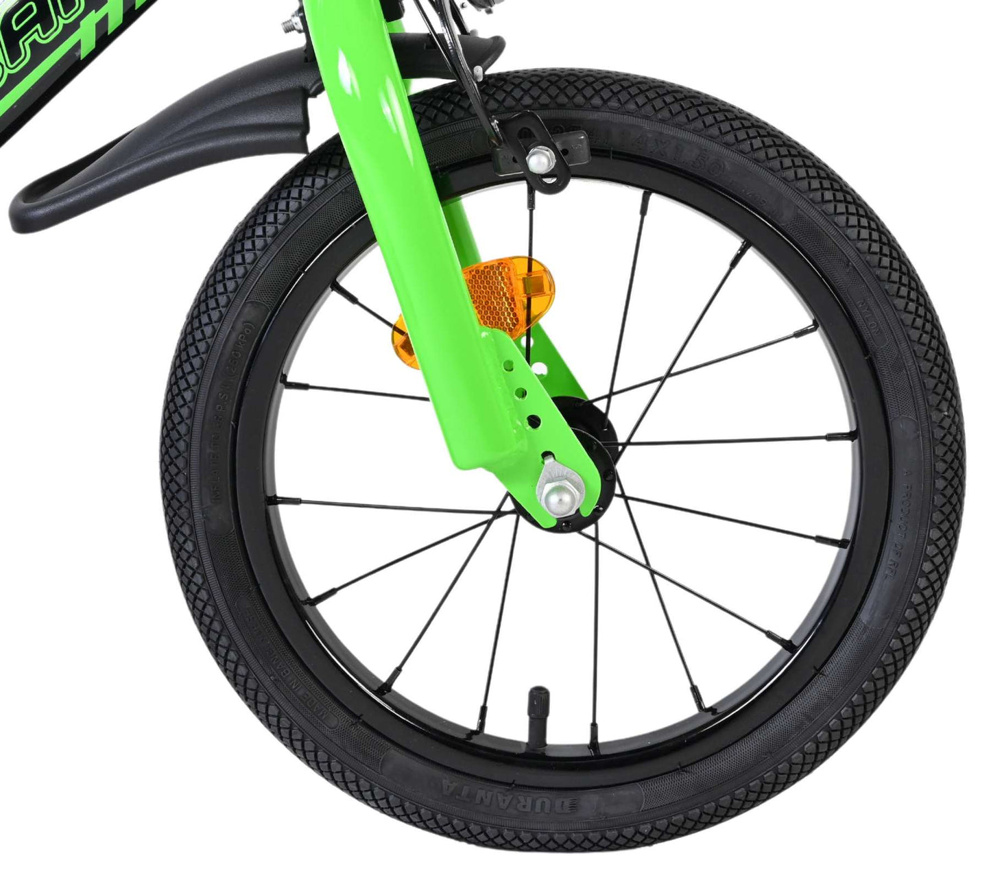 Volare Sportivo Barncykel 14 tum, dubbla handbromsar, Grön - För barn 5-5 år