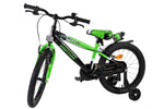 Volare Sportivo 18-tums barncykel, Grön dubbla handbromsar - För barn 4-7 år