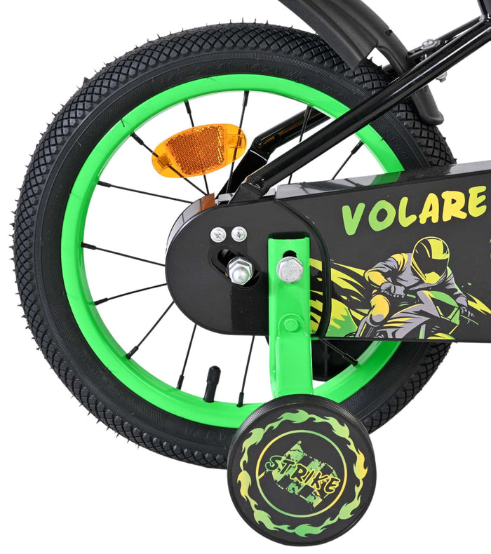 Volare Strike Barncykel 14 tum, Grön - För barn 5-5 år