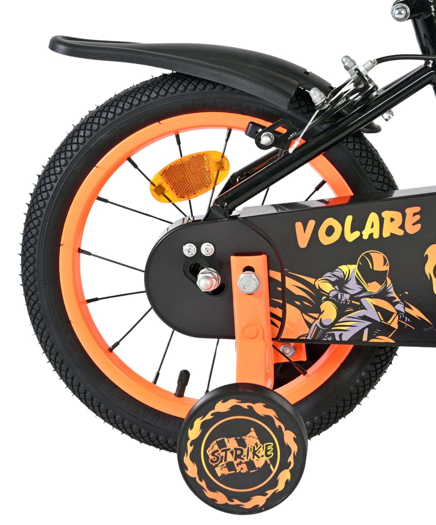 Volare Strike Barncykel 14 tum, dubbla handbromsar, Orange - För barn 5-5 år