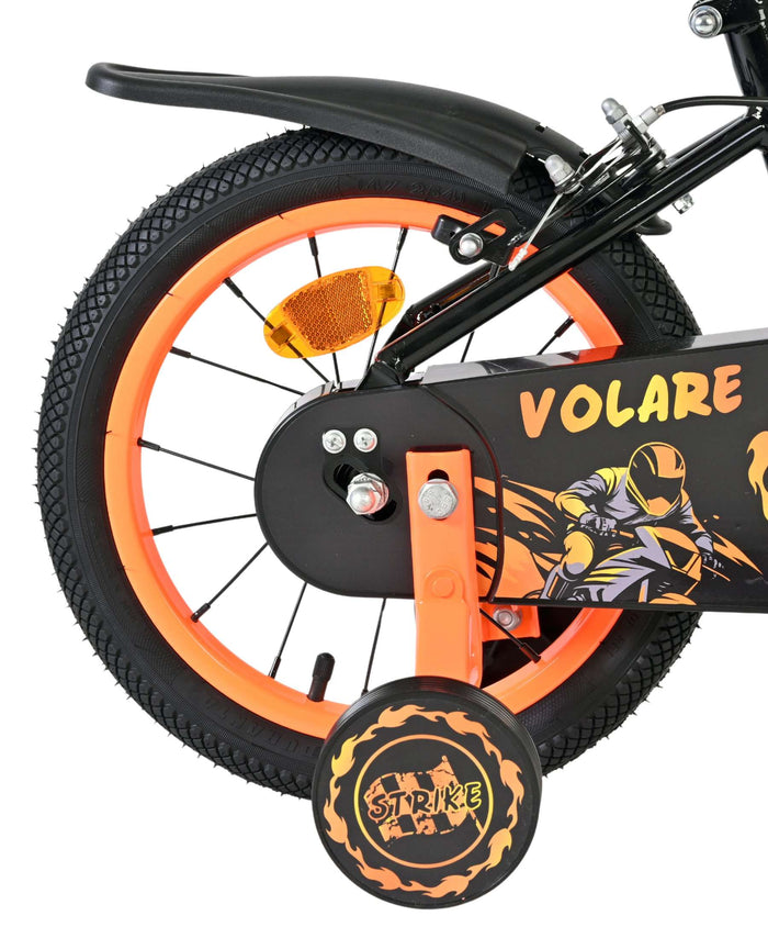 Volare Strike Barncykel 14 tum, dubbla handbromsar, Orange - För barn 5-5 år