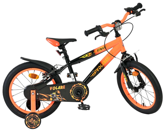 Volare Strike Barncykel 16 tum, dubbla handbromsar, Orange - För barn 4-6 år