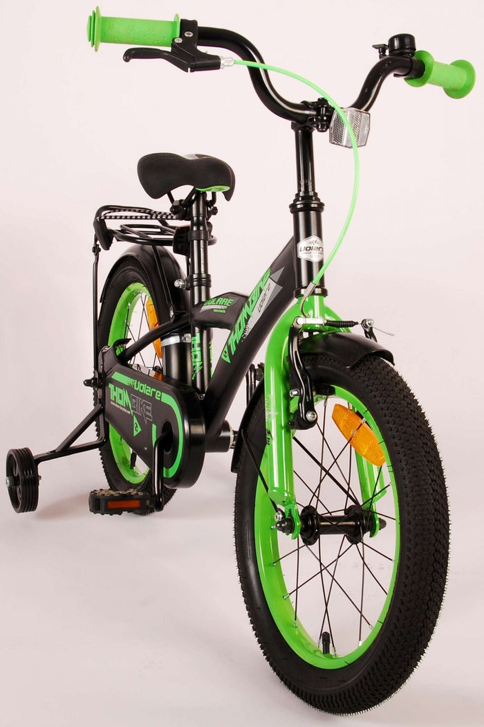 Volare Thombike Barncykel 16 tum, Svart Grön - Lilla Cykelbutiken