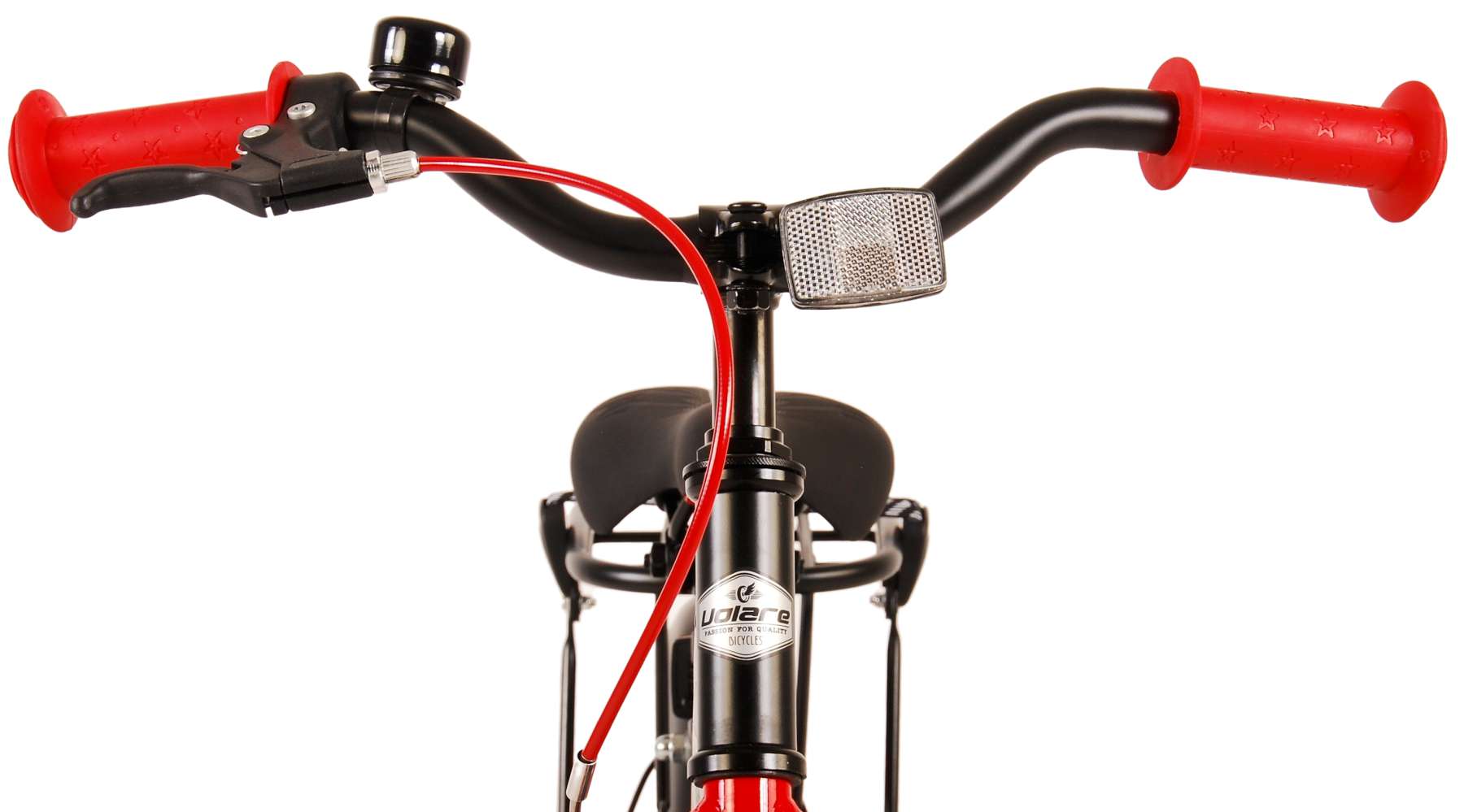 Volare Thombike Barncykel 16 tum, Svart Röd - Lilla Cykelbutiken