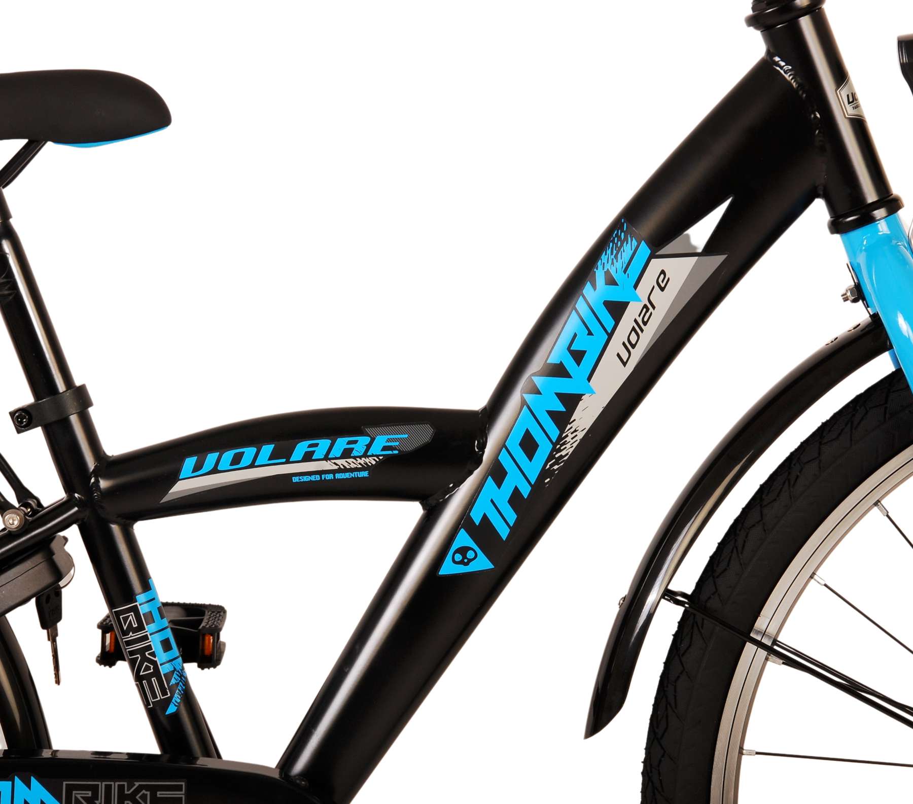 Volare Thombike Barncykel 24 tum, Svart Blå - Lilla Cykelbutiken