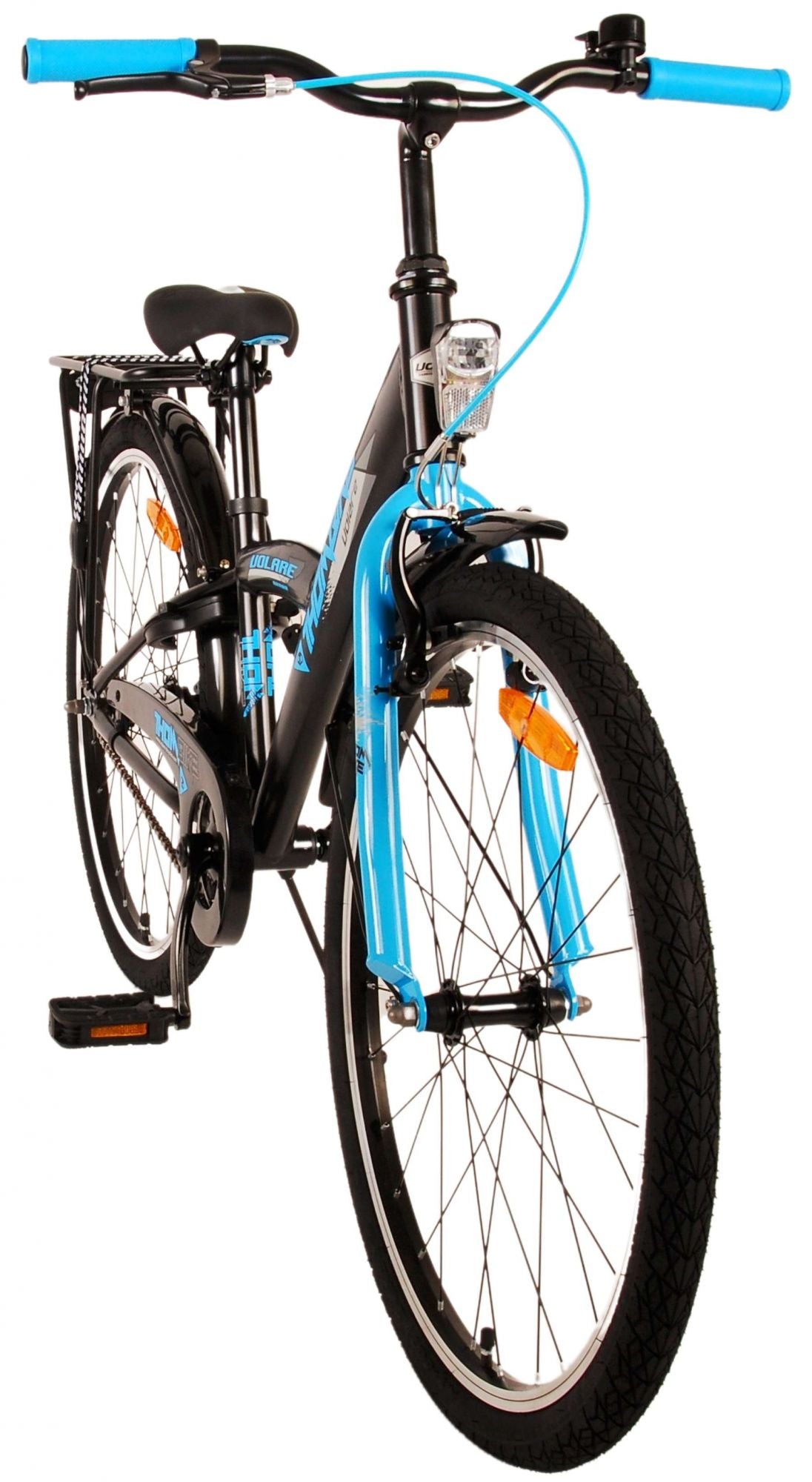 Volare Thombike Barncykel 24 tum, Svart Blå - Lilla Cykelbutiken