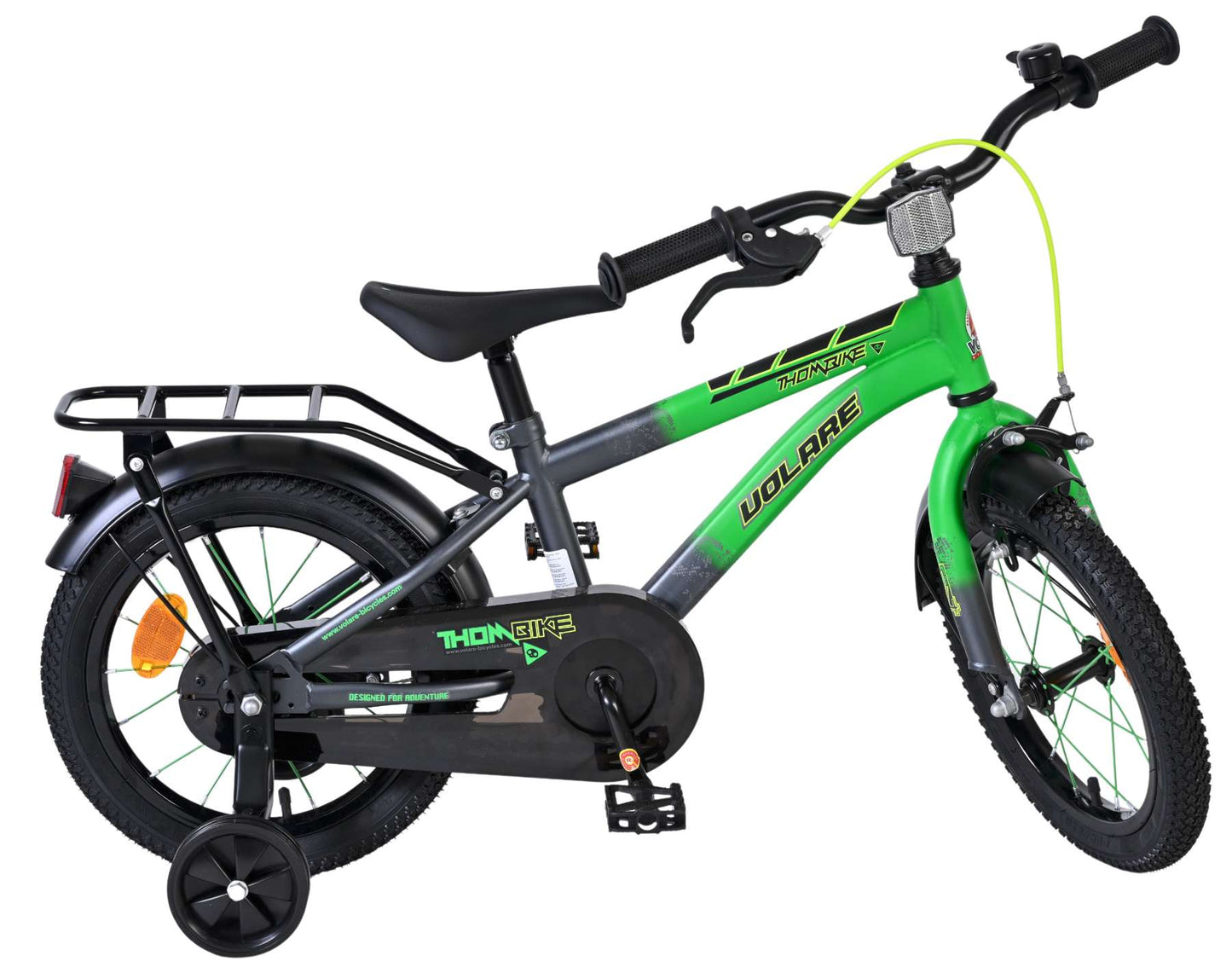 Volare Thombike Barncykel 14 tum, Grön - För barn 5-5 år