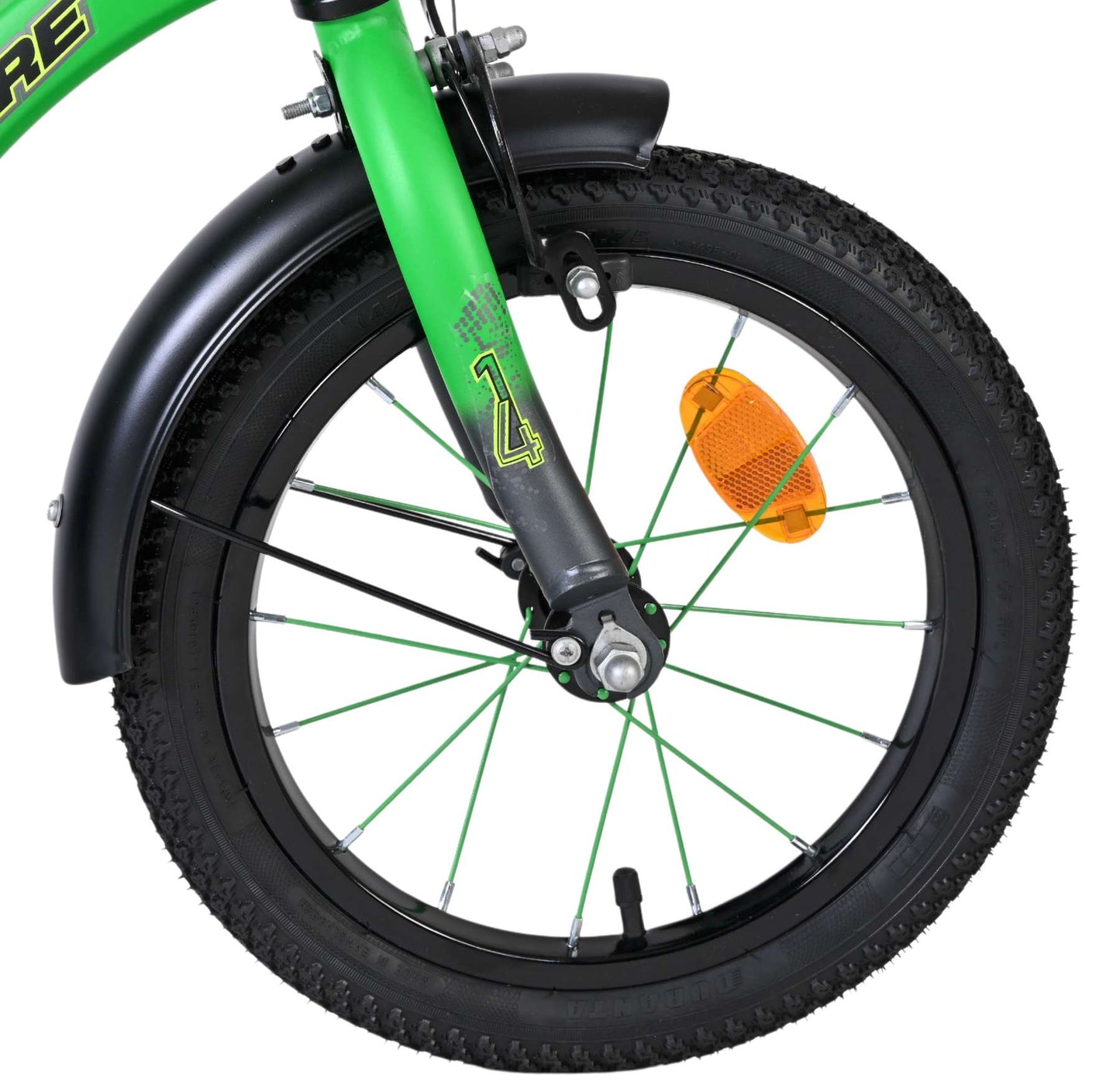 Volare Thombike Barncykel 14 tum, Grön - För barn 5-5 år