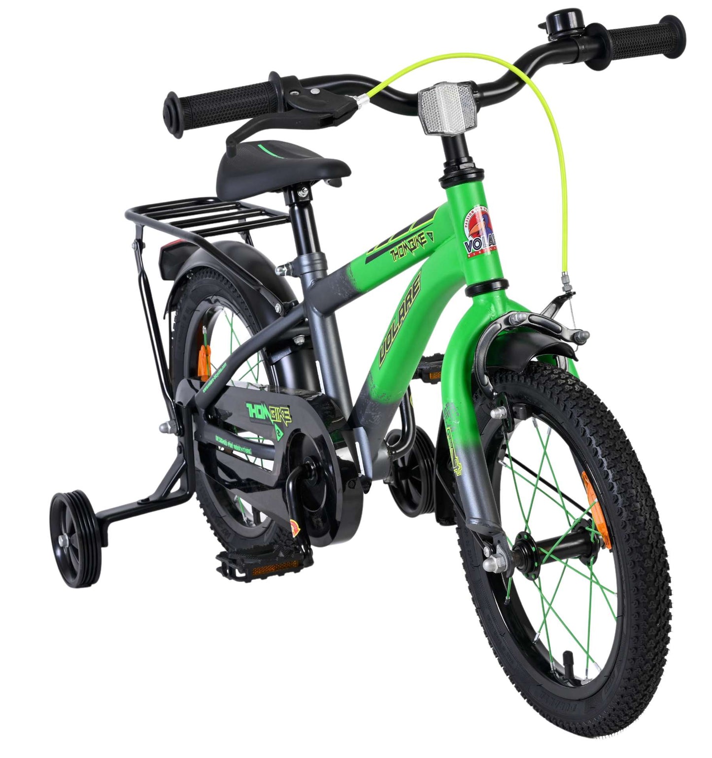 Volare Thombike Barncykel 14 tum, Grön - För barn 5-5 år