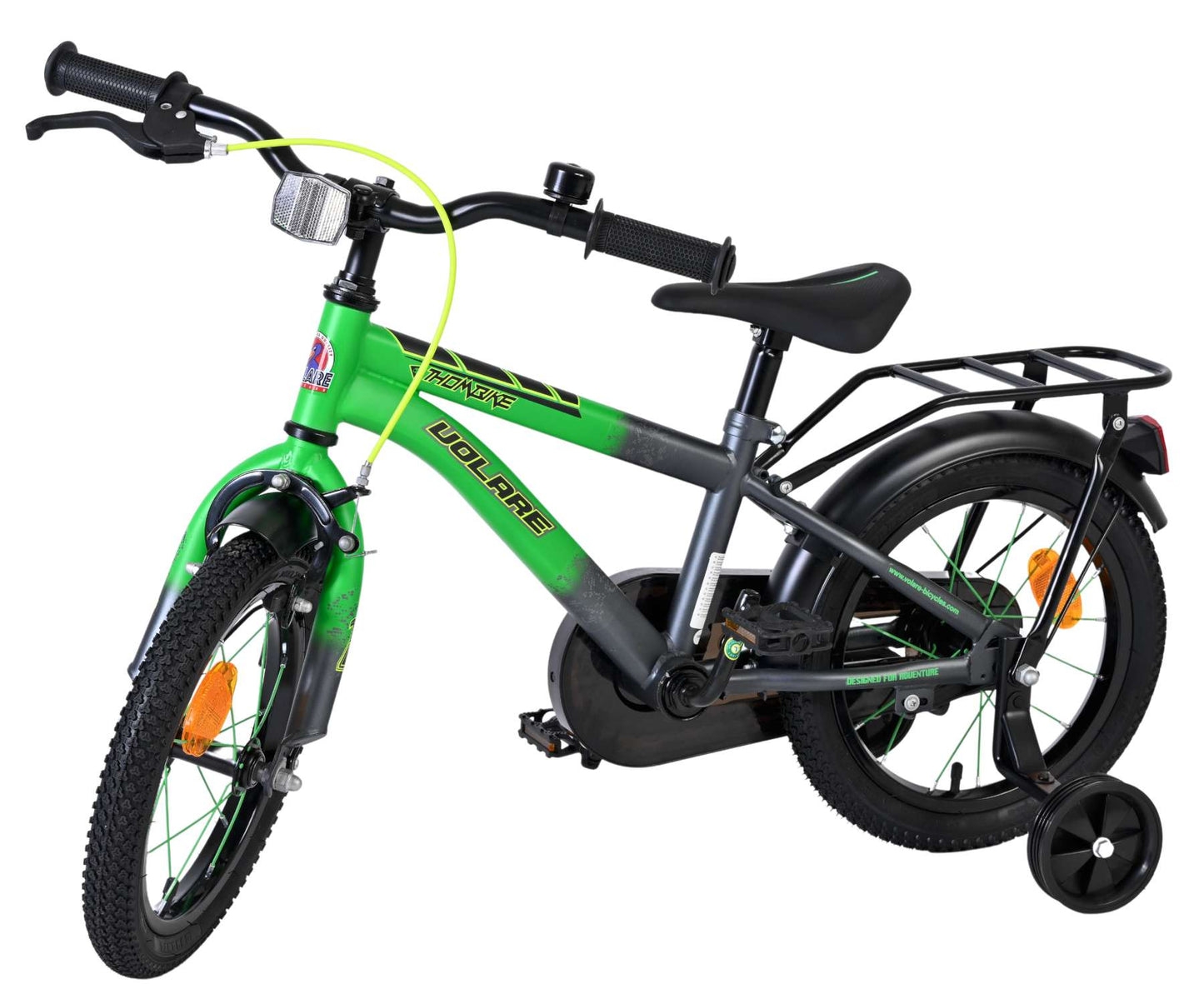 Volare Thombike Barncykel 14 tum, Grön - För barn 5-5 år