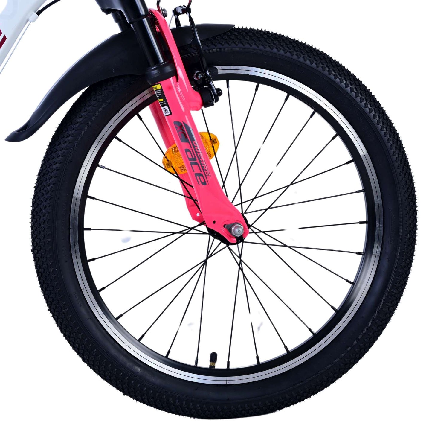 Volare XC Race Barncykel 20 tum, 7 Växlar Vit Rosa - Lilla Cykelbutiken