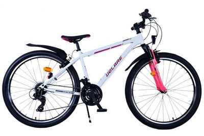 Volare XC Race Barncykel 26 tum, 21 Växlar Vit Rosa - Lilla Cykelbutiken