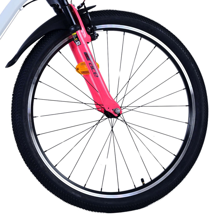 Volare XC Race Barncykel 26 tum, 21 Växlar Vit Rosa - Lilla Cykelbutiken
