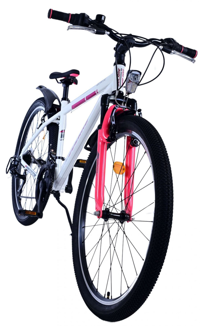 Volare XC Race Barncykel 26 tum, 21 Växlar Vit Rosa - Lilla Cykelbutiken