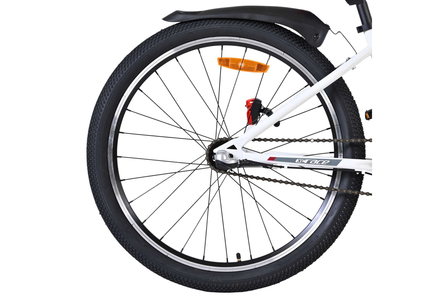 Volare XC Race 24 Tum Barncykel, Vit/Rosa med Shimano 3 Växlar - För barn 8-10 år