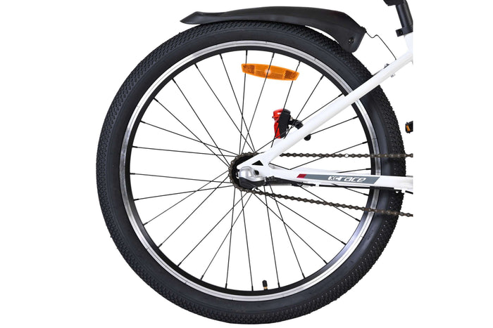 Volare XC Race 24 Tum Barncykel, Vit/Rosa med Shimano 3 Växlar - För barn 8-10 år