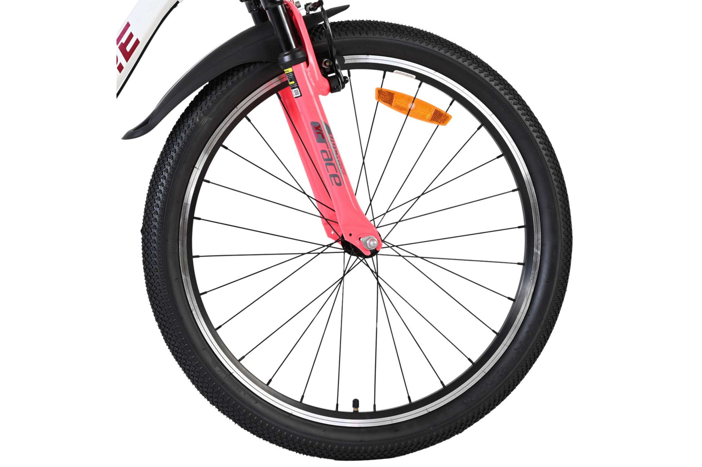 Volare XC Race 24 Tum Barncykel, Vit/Rosa med Shimano 3 Växlar - För barn 8-10 år