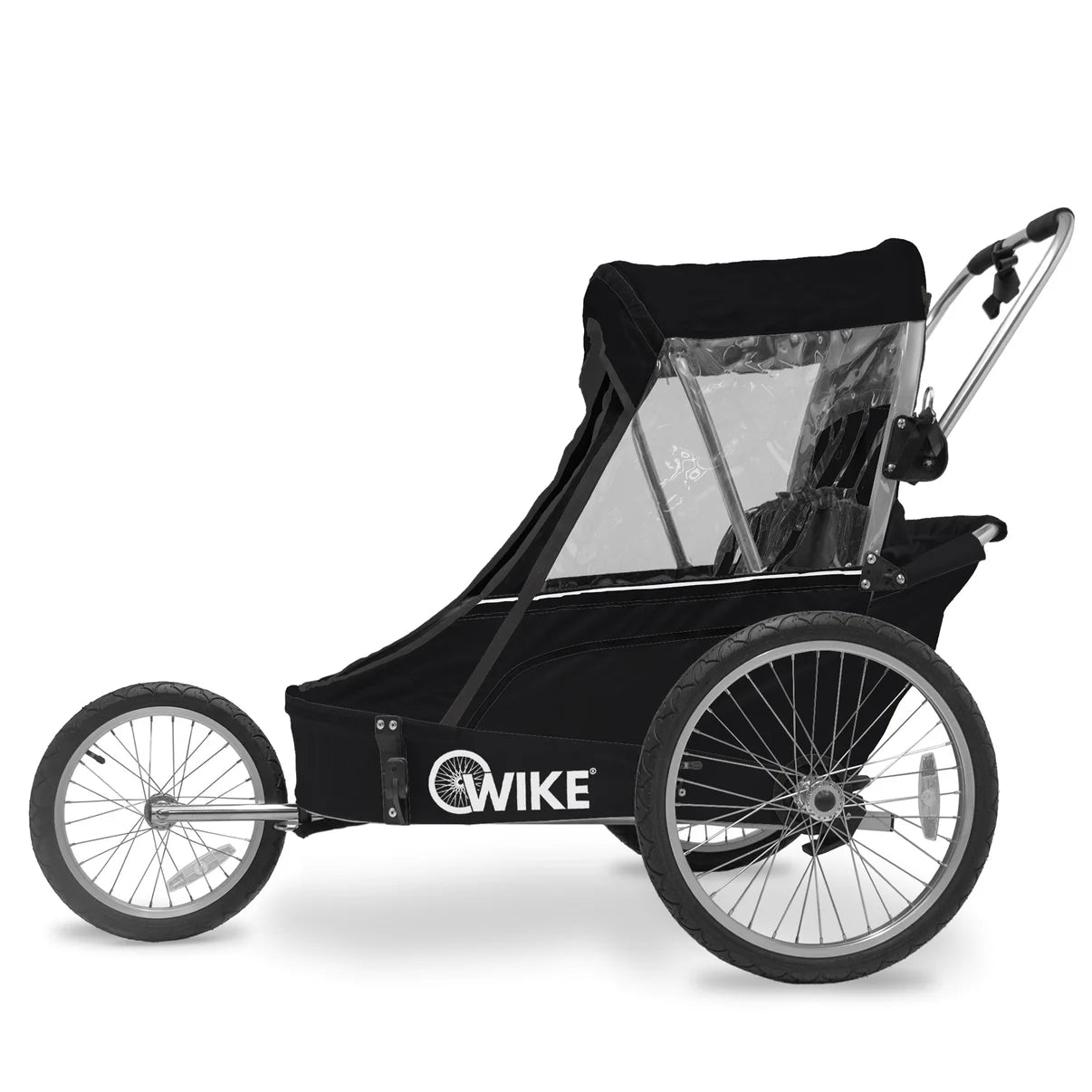 Wike Premium Cykelvagn för Barn – 2 Sits, 3-i-1 (Cykel, Barnvagn & Jogging)
