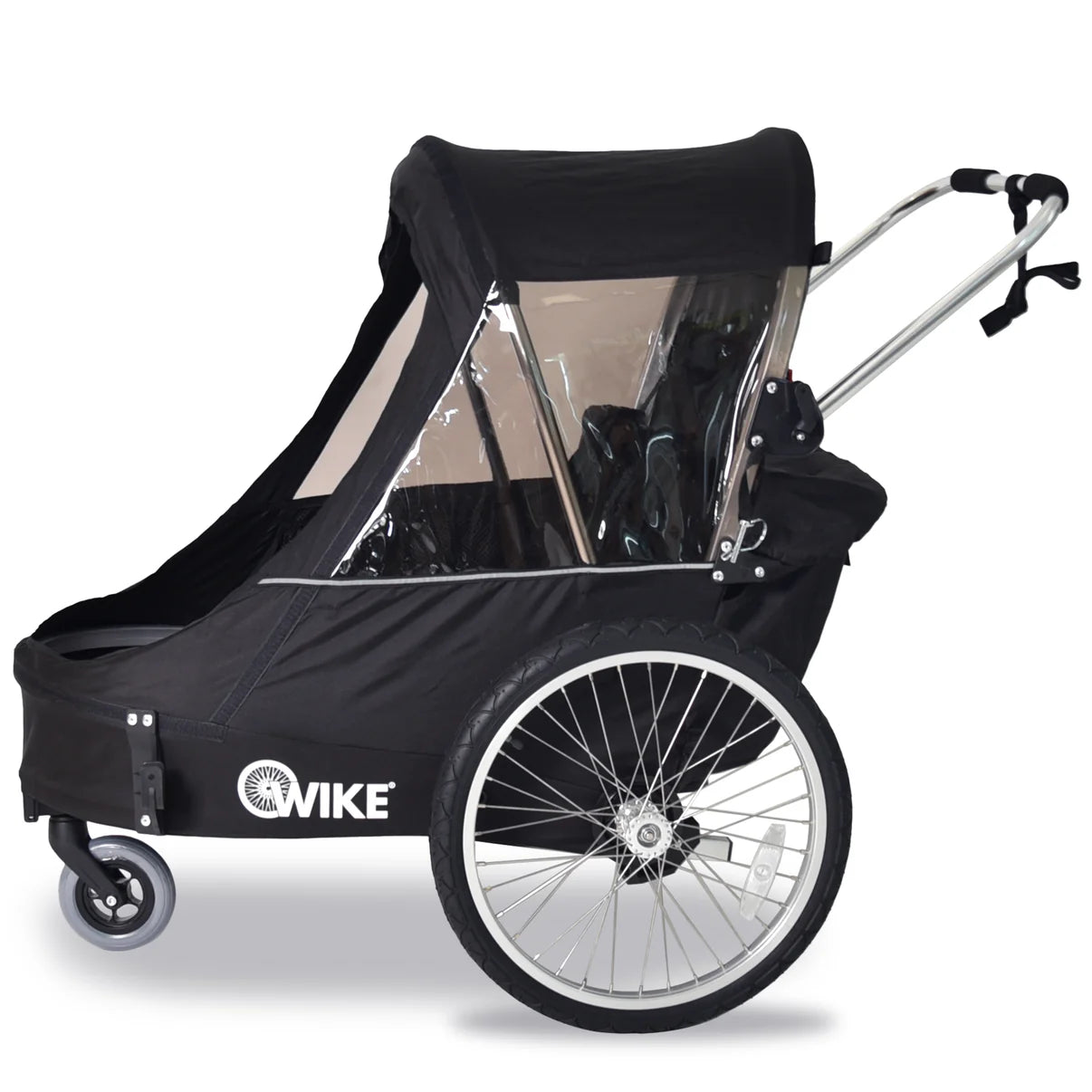 Wike Premium Cykelvagn för Barn – 2 Sits, 3-i-1 (Cykel, Barnvagn & Jogging)