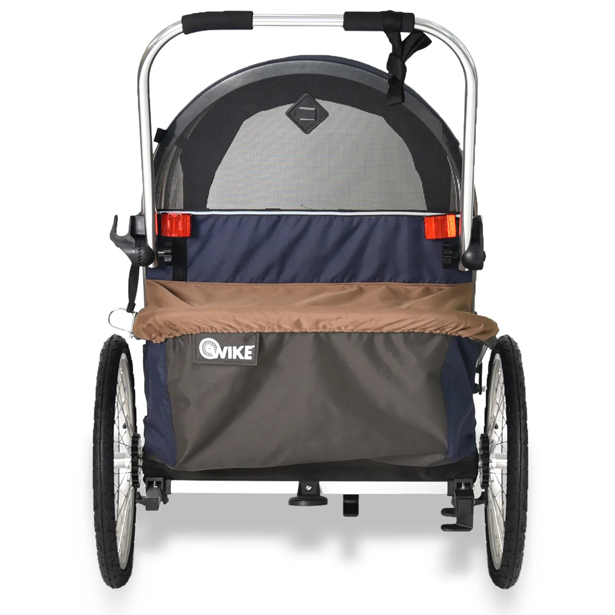 Wike Premium Cykelvagn för Barn – 2 Sits, 3-i-1 (Cykel, Barnvagn & Jogging)