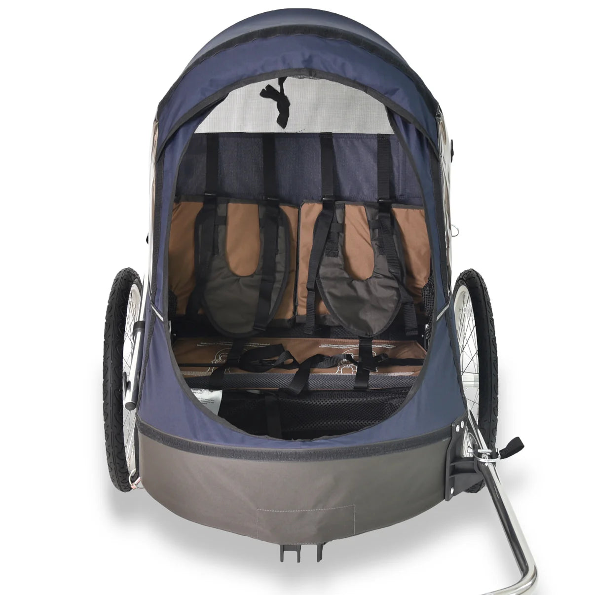 Wike Premium Cykelvagn för Barn – 2 Sits, 3-i-1 (Cykel, Barnvagn & Jogging)