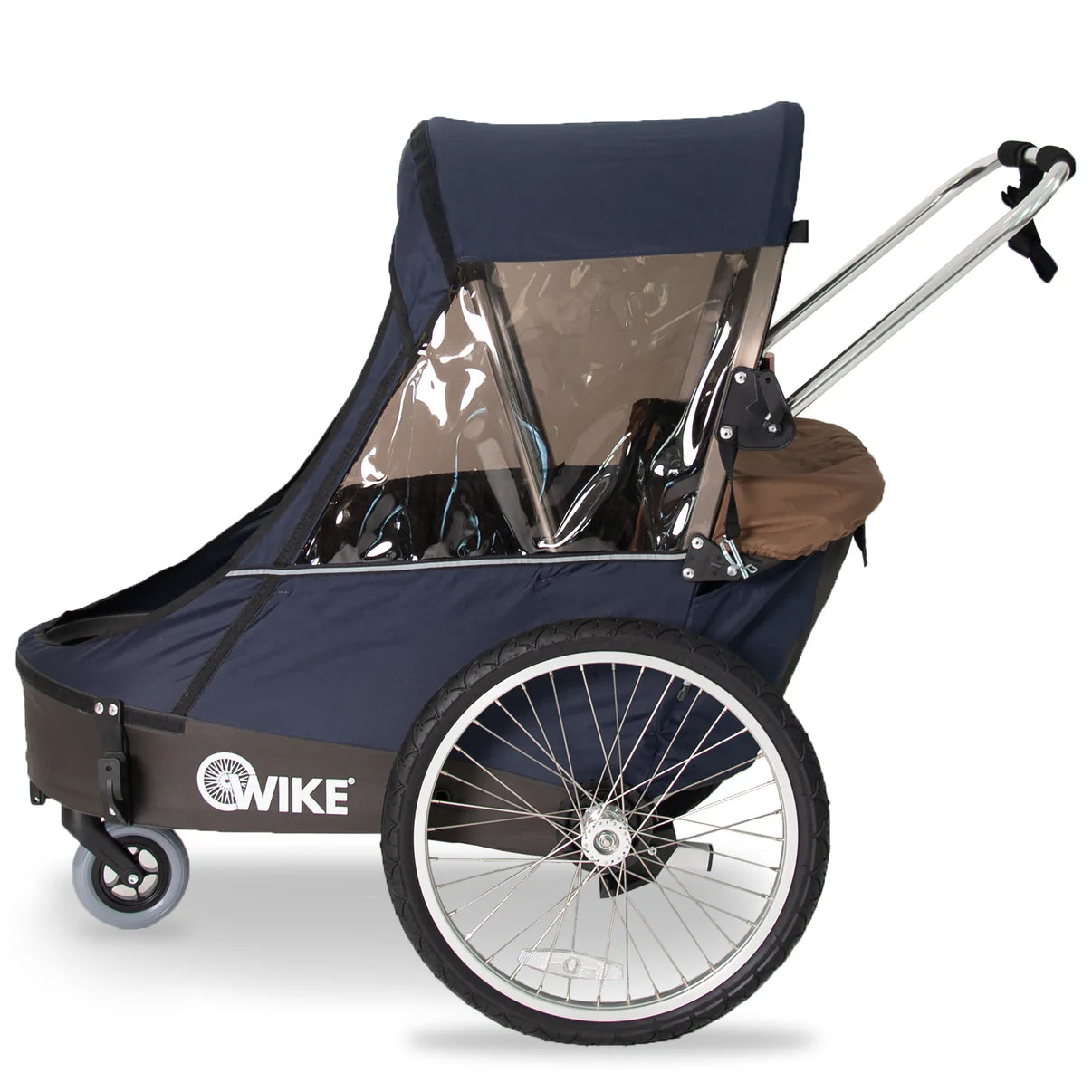 Wike Premium Cykelvagn för Barn – 2 Sits, 3-i-1 (Cykel, Barnvagn & Jogging)