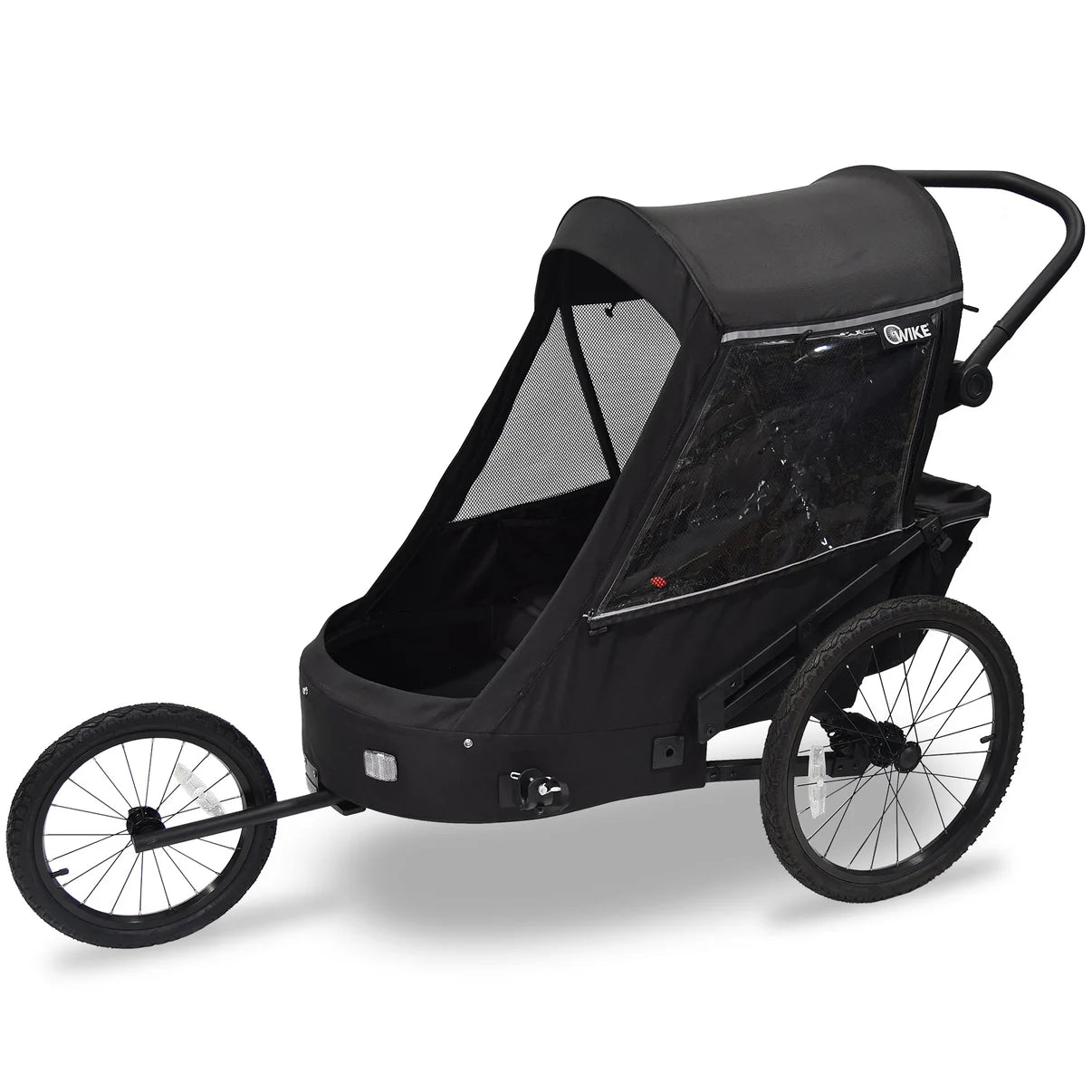 Wike Premium Suspension Cykelvagn för Barn – 2 Sits, 3-i-1 (Cykel, Barnvagn & Jogging)