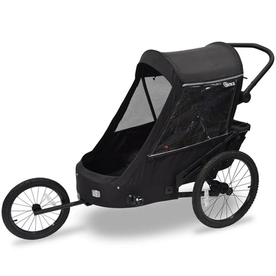 Wike Premium Suspension Cykelvagn för Barn – 2 Sits, 3-i-1 (Cykel, Barnvagn & Jogging)