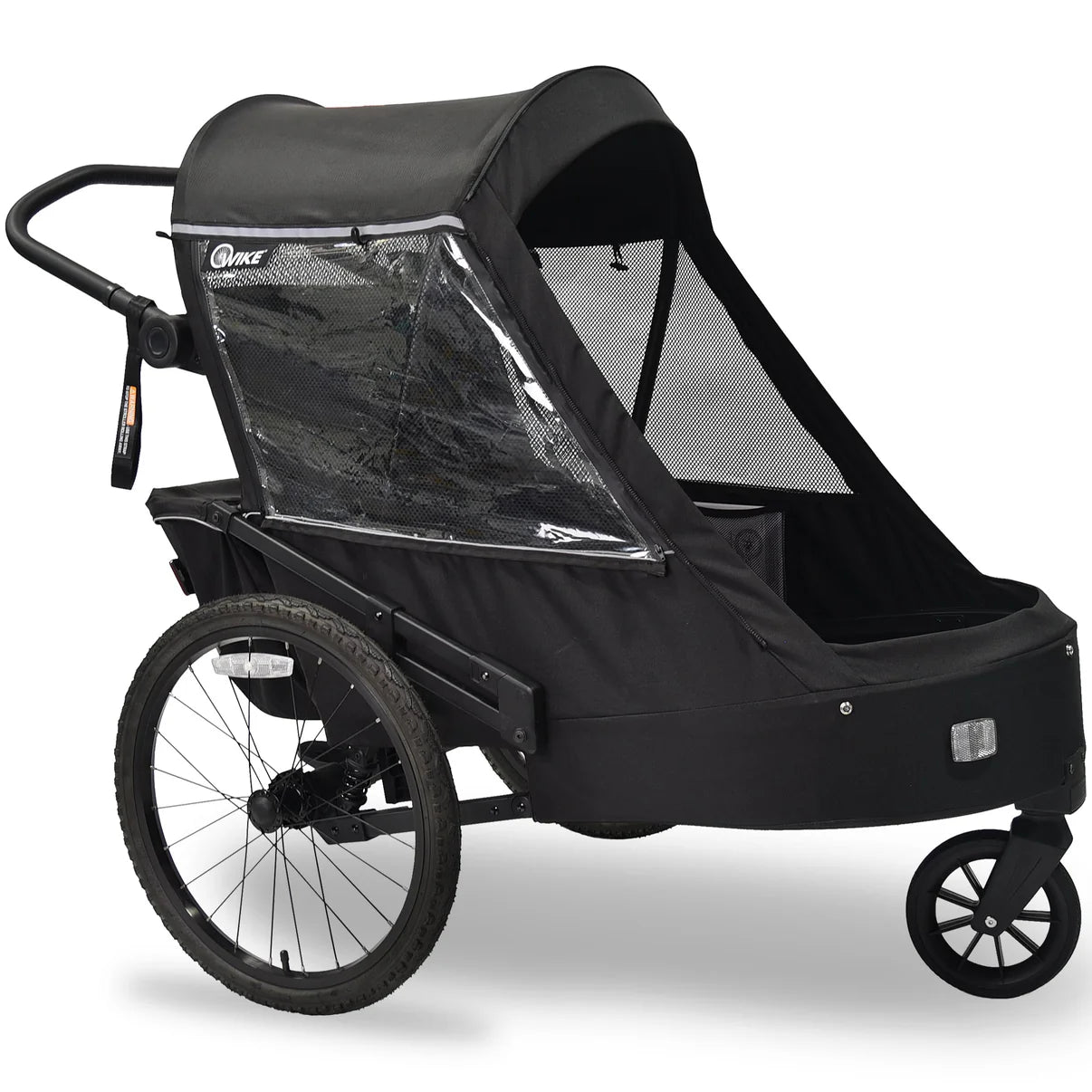 Wike Premium Suspension Cykelvagn för Barn – 2 Sits, 3-i-1 (Cykel, Barnvagn & Jogging)