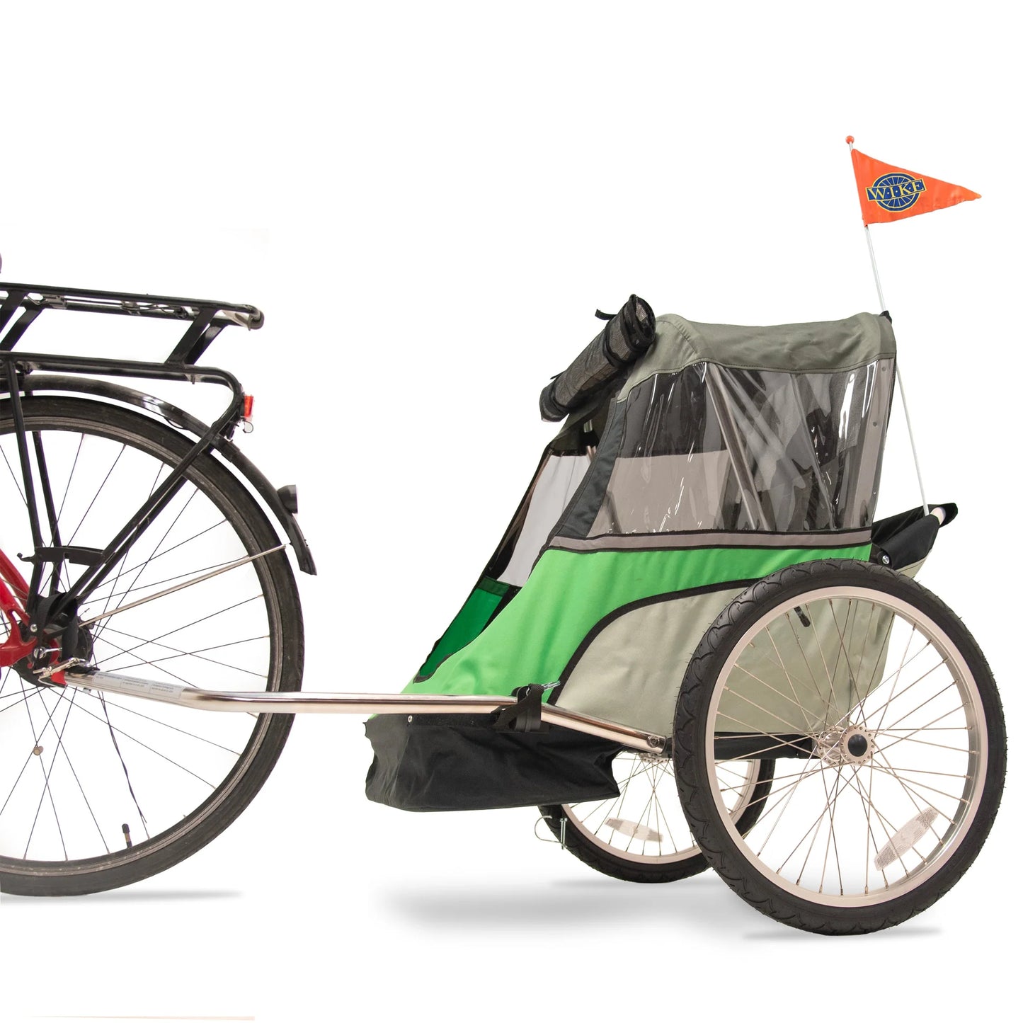 Wike Junior Cykelvagn för Barn – 2 Sits, Hopfällbar