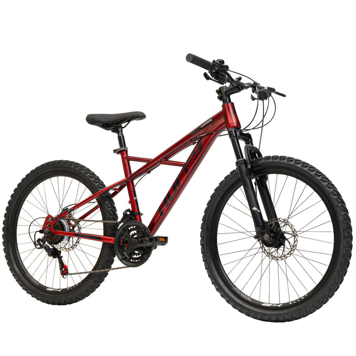 Huffy Korros 24 tum 21-växlad MTB, Röd- För barn 8-12 år