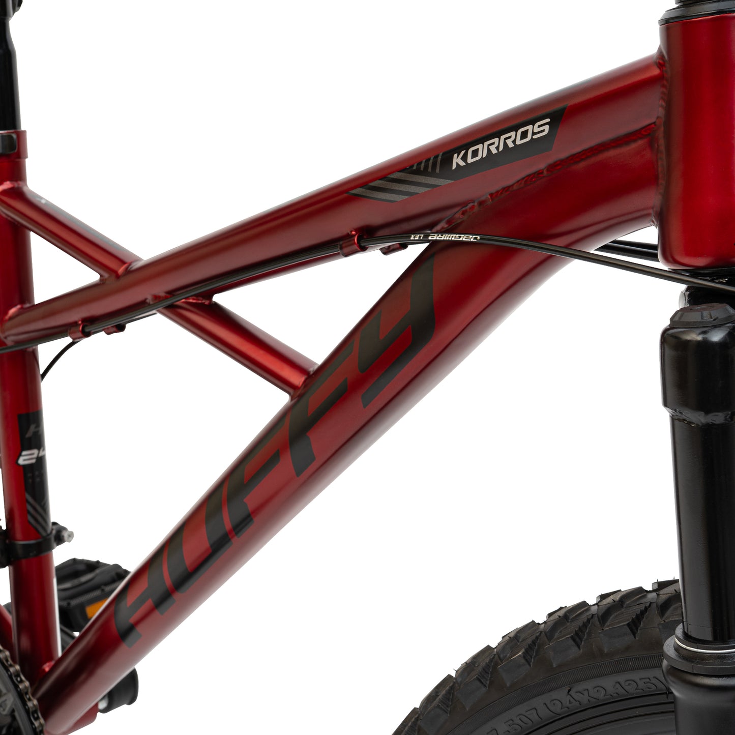 Huffy Korros 24 tum 21-växlad MTB, Röd- För barn 8-12 år