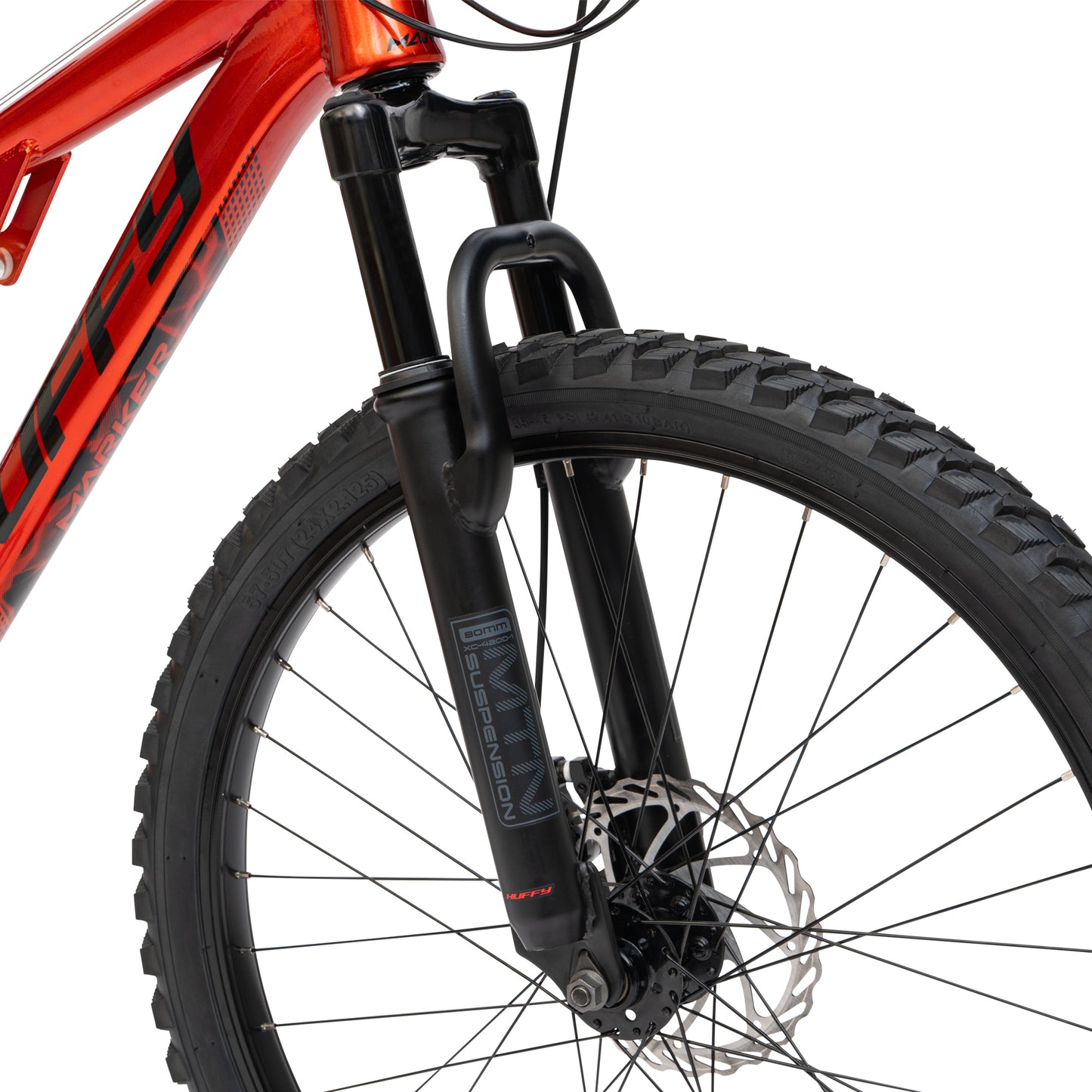 Huffy Marker 24 tum Röd, Fullfjädrad Mountainbike för Barn 8–12 år