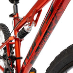 Huffy Marker 24 tum Röd, Fullfjädrad Mountainbike för Barn 8–12 år