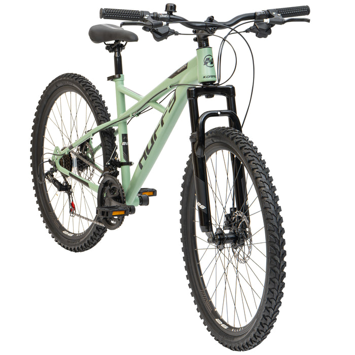 Huffy Korros 26 tum Hardtail MTB, 21 Shimano-växlar & X-frame (Grön)