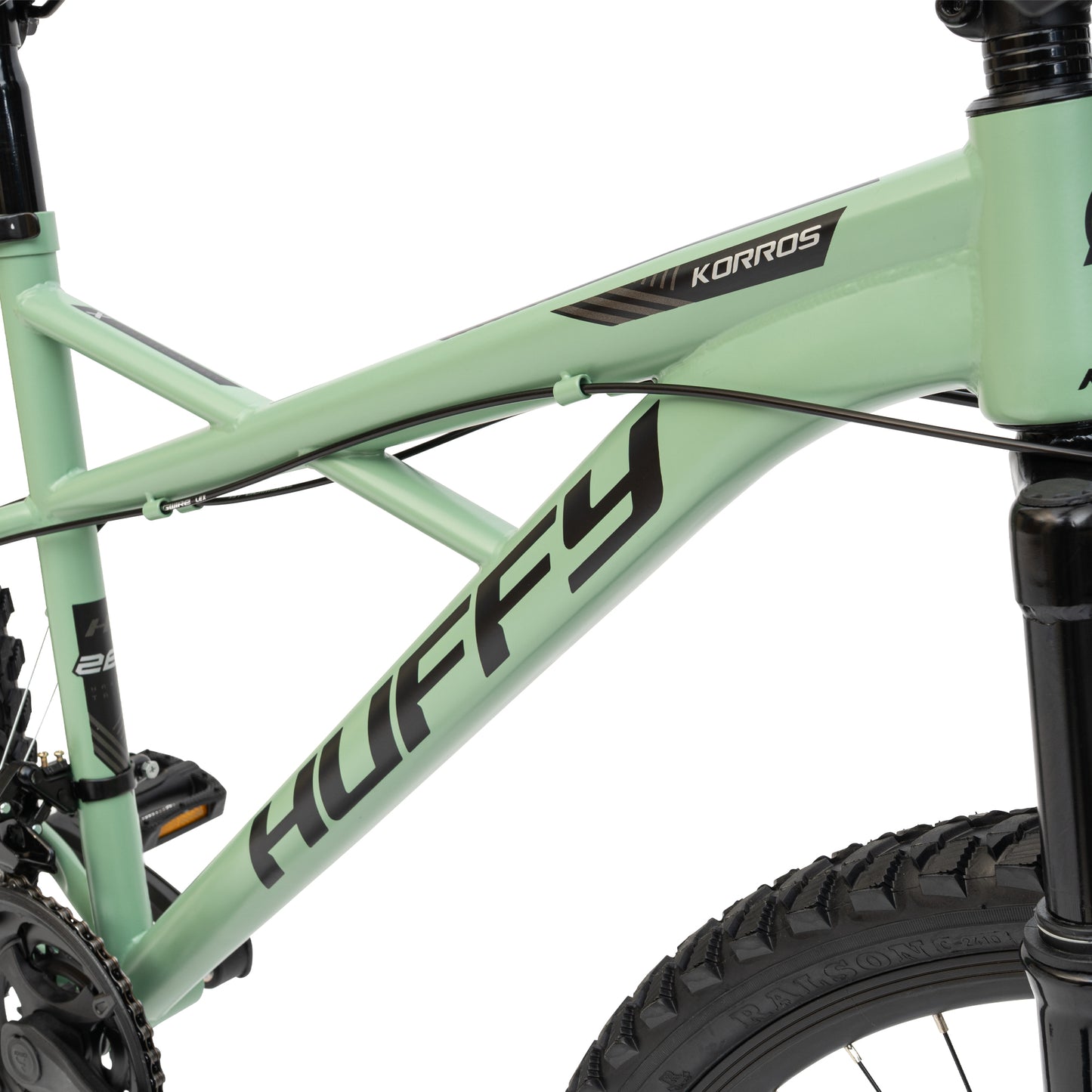 Huffy Korros 26 tum Hardtail MTB, 21 Shimano-växlar & X-frame (Grön)