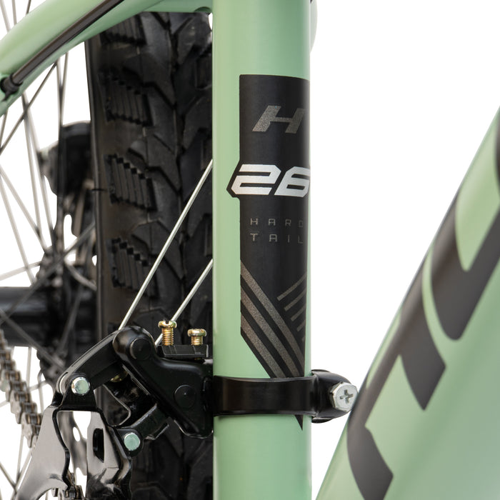 Huffy Korros 26 tum Hardtail MTB, 21 Shimano-växlar & X-frame (Grön)