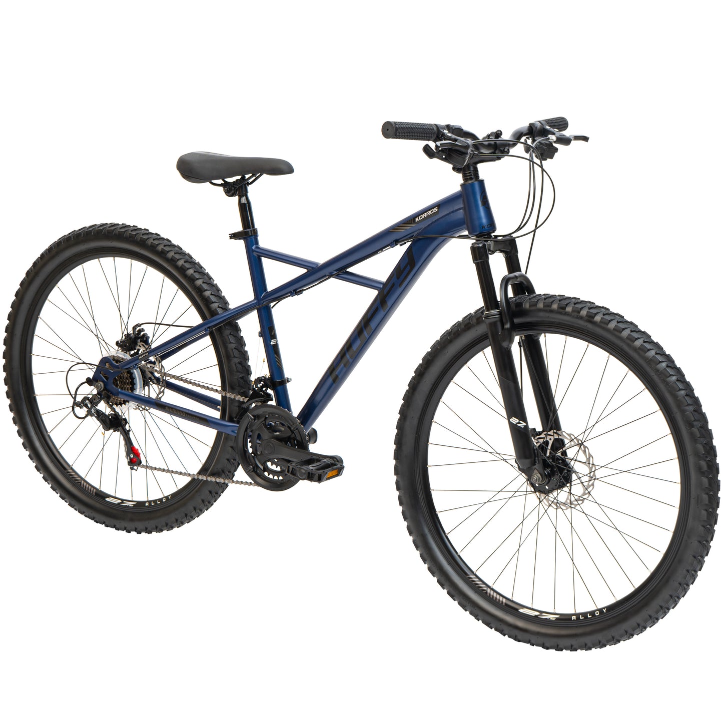 Huffy Korros 27.5" – Hardtail MTB med 21 Shimano-växlar & X-Frame (Blå)