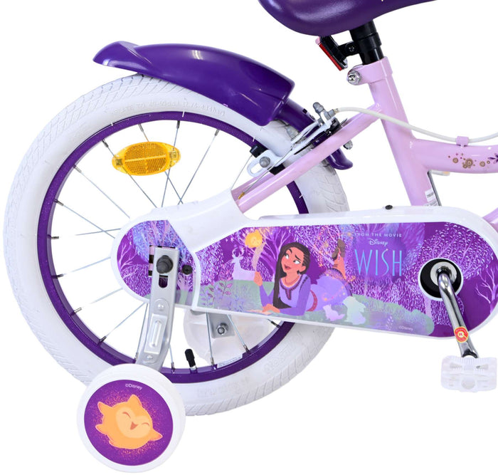 Disney Wish Barncykel Två Handbromsar 16 tum, Lila - Lilla Cykelbutiken