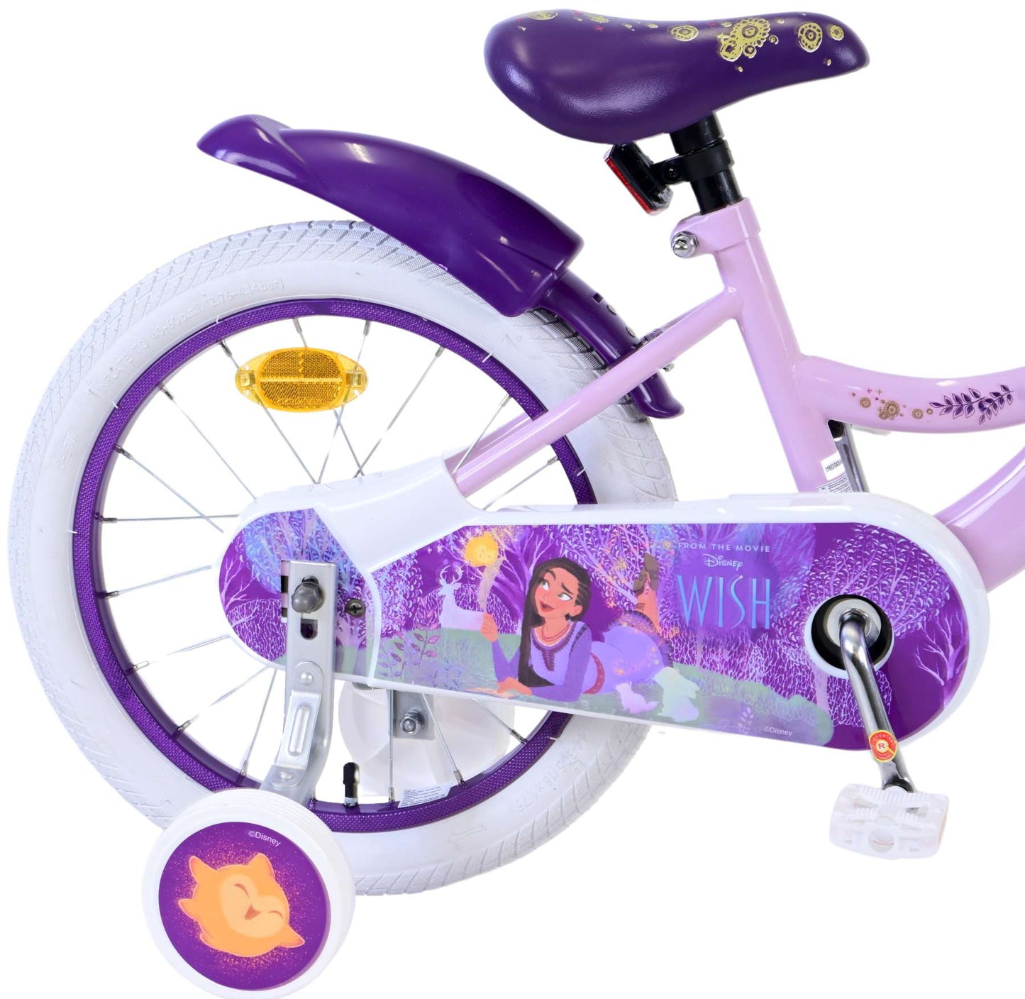 Disney Wish Barncykel 14 tum, Lila - Lilla Cykelbutiken