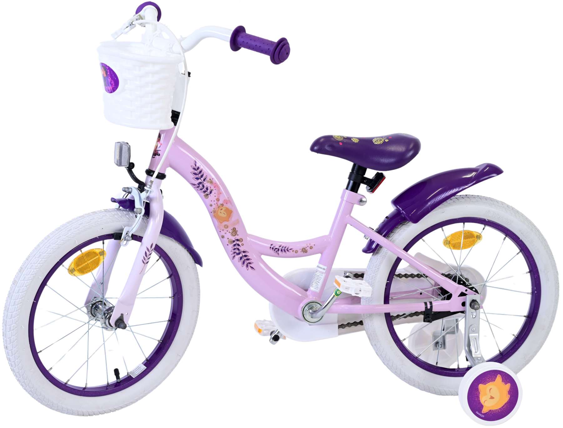 Disney Wish Barncykel 14 tum, Lila - Lilla Cykelbutiken