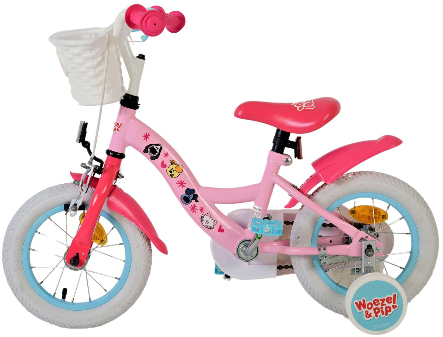 Woezel & Pip Barncykel 12 tum, Rosa - Lilla Cykelbutiken
