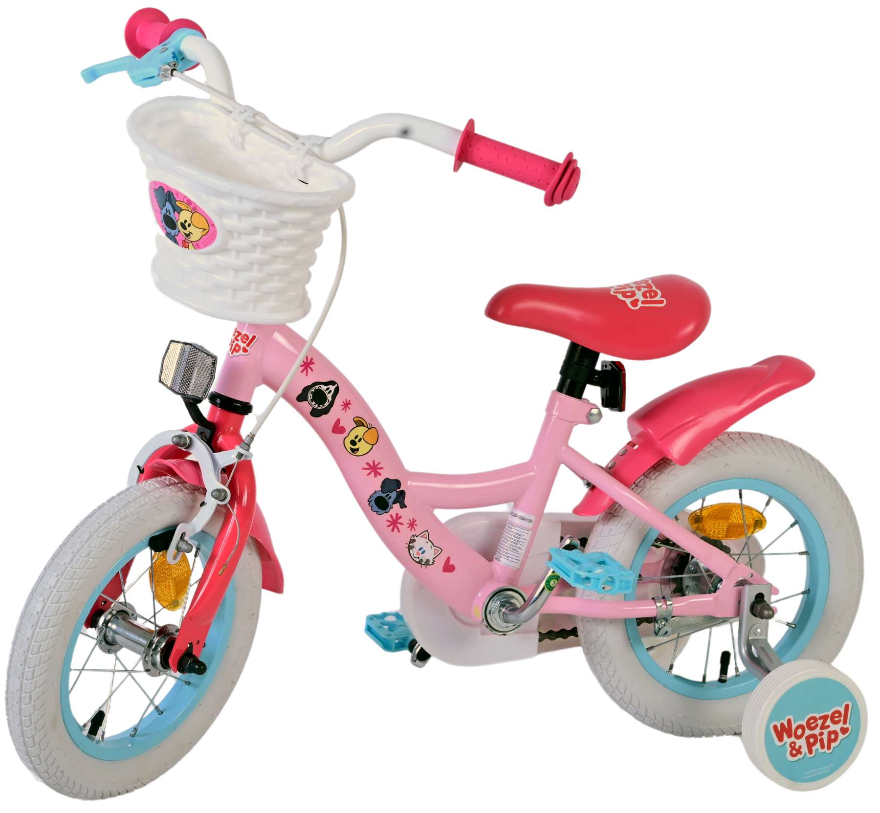 Woezel & Pip Barncykel 12 tum, Rosa - Lilla Cykelbutiken